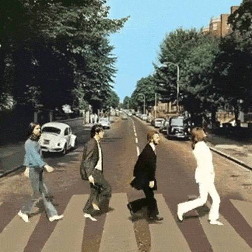 The Beatles, walking
