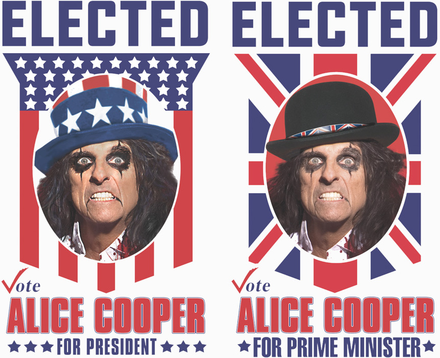 "Elected", vote Alice Cooper