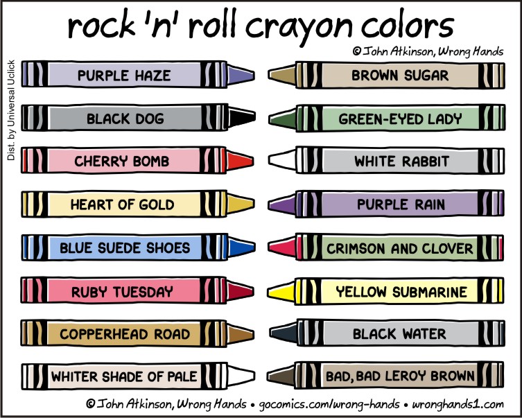 rock ‘n’ roll crayon colors | Wrong Hands