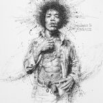 Vince Low, Simply Scribbly exhibition in Singapore, «Jimi Hendrix»